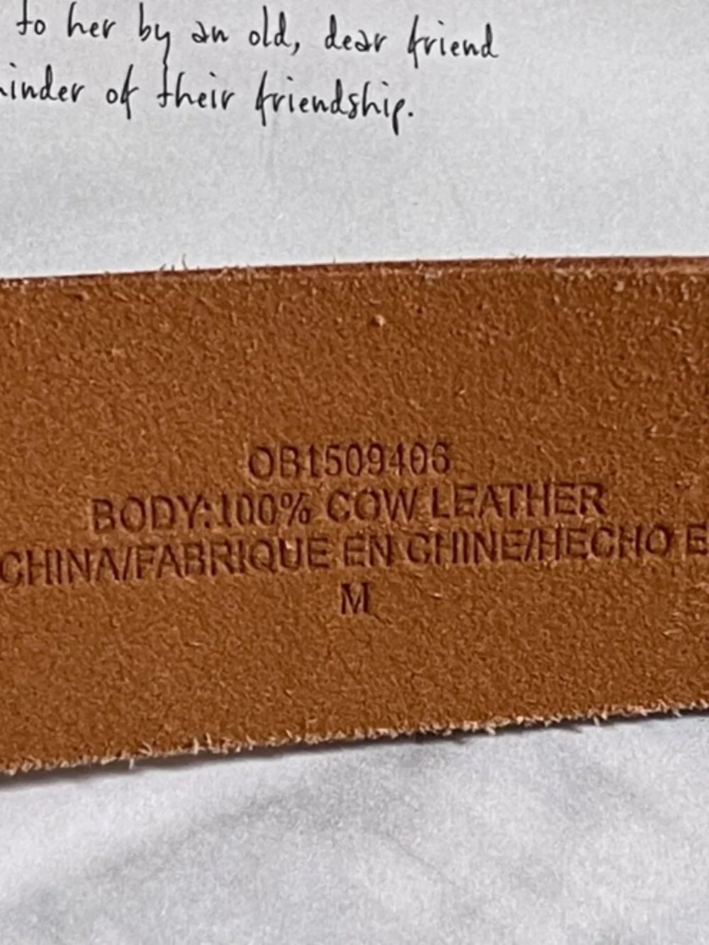 ANTHROPOLOGIE Cream Colored Crinkled Leather Belt with Gold Buckle; MEDIUM: EUC!